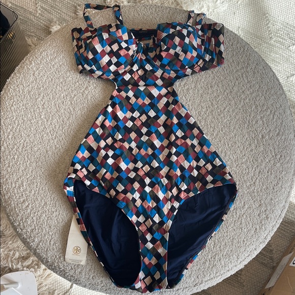 Tory Burch Other - NWT Tory Burch Clemence Cut-Out One Piece Swimsuit - Small
